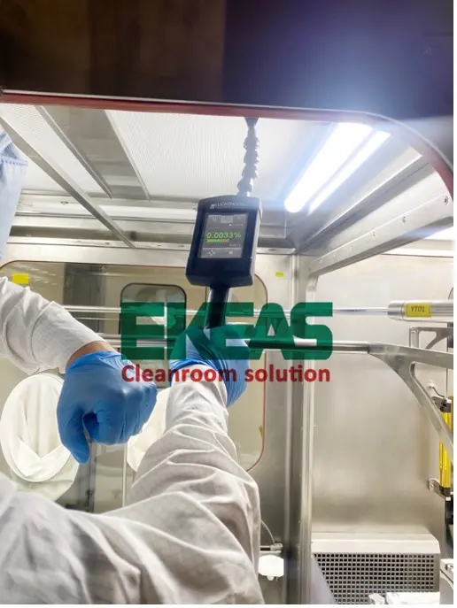 Filter leakage test for clean room validation