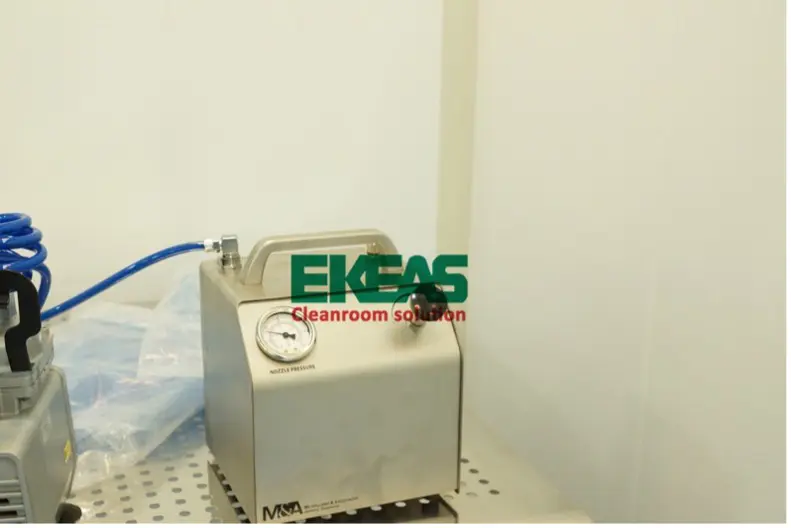 Cleanroom Classification Testing for Cleanroom Validation The ISO 14644-1 standard defines the class or grade of cleanliness of cleanrooms based on the concentration of particles in the air with specified sizes, and requires the measurement of the number of suspended particles in the air of the cleanroom, which must be compared with the ranges that are previously determined in the standard. To validate the quality of a cleanroom, a certain number of samples of the air in the room must be taken. The number of sampling locations depends on the dimensions of the room. The larger the room, the more samples of air need to be taken. Number of sampling points ISO 14644-1 provides a formula for calculating the minimum number of sampling points: NL = minimum number of sampling points (which must be rounded) A = area of the cleanroom (m²) After determining the number of particle counting points, samples should be taken at locations with equal intervals in the cleanroom. According to the ISO standard, air samples should be taken at operational height. Sample volume: The minimum volume of air that is taken as a sample at each point must be determined. According to ISO 14644-1, the volume of the air sample must be large enough to count 20 particles of the largest particle that is specified in that class. The following formula is used to calculate the minimum sample volume: Vs = minimum sampling volume from a specific location (expressed in liters) C = number of particles per cubic meter, for the largest particle associated with the class under consideration 20 = indicates the number of particles that must be counted for that class The minimum sample volume at each location should be 2 liters and the minimum sampling time should be 1 minute. For measurements related to ISO class 5 cleanrooms (class A), it is recommended to take a one cubic meter air sample at each location. If only one sampling point is required, at least three air samples should be taken from the room under test.