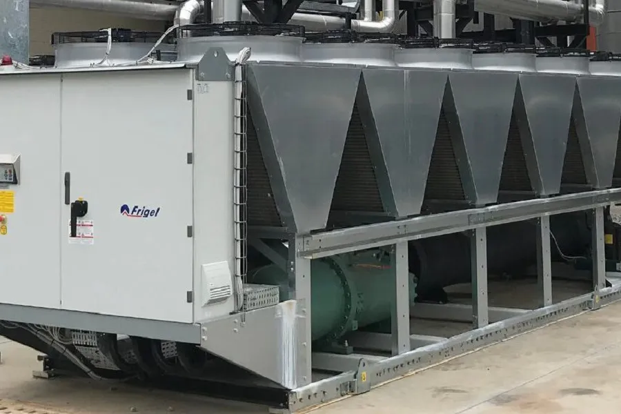What components does an air chiller have?